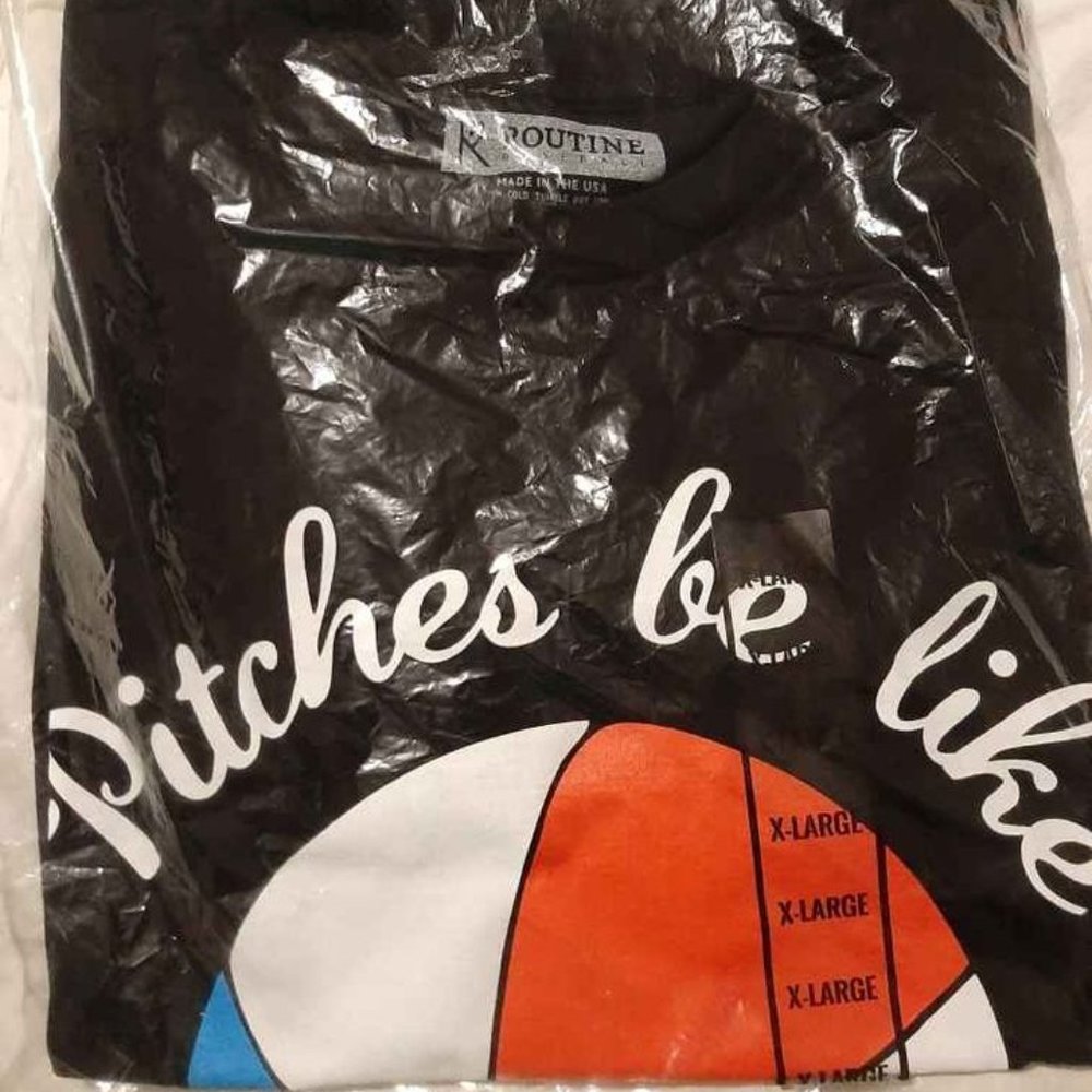 Routine Baseball- "Pitches Be Like Beachball" T-Shirt- NEW